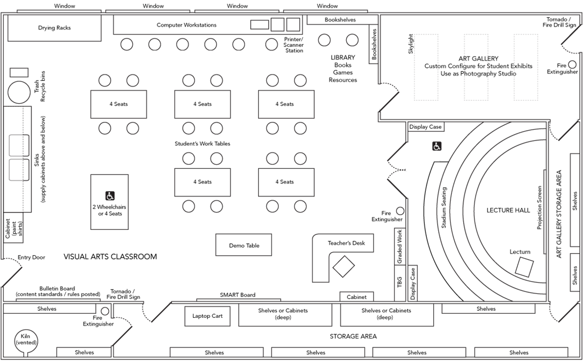 PK–12 Art Classroom Layout