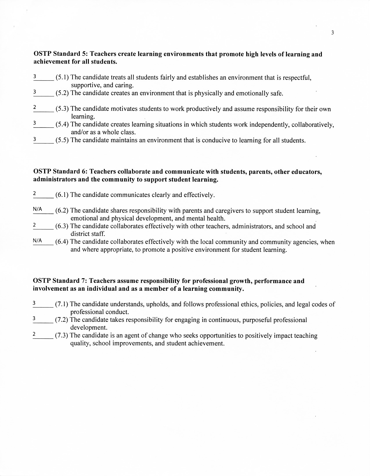 Clinical Practice Placement no. 1 - Midterm, Cooperating Teacher - Page 3